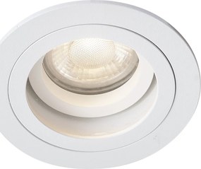 Sada 6 moderných zapustených bodových svetiel biela otočná a naklápacia IP44 - Chuck