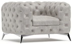 Svetlosivé zamatové kreslo Chelsea – Ropez