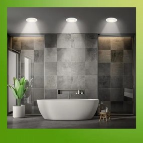 Briloner 7589036 - Sada 3xLED stmievateľných kúpeľňových podhľadových svietidiel KLIRA 3xLED/4,9W/230V IP44 biela