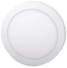 Ecolite Biely prisadený LED panel guľatý 225mm 18W Farba svetla: Studená biela 10288