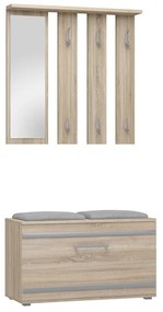 Predsieňová zostava Oasis 1 (dub sonoma) (so zrkadlom). Akcia -23%. Vlastná spoľahlivá doprava až k Vám domov. 1132532