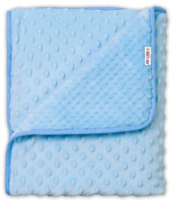 Detská luxusná obojstranná deka s Minky 80x90 cm, modrá, Baby Nellys