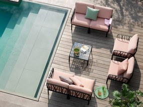 Komodo stôl so sklom 70x70 cm Agave