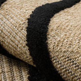 Dywany Łuszczów, Kusový koberec Spark 0688 beige/black, 160x220, béžová, chodba / predsieň