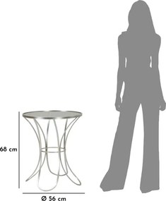 Odkladací stolík Trixy 56 cm strieborný