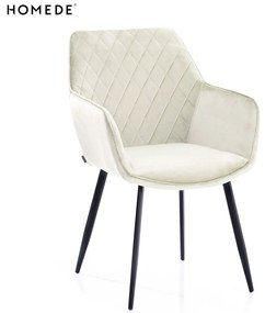 Dizajnová stolička Vialli krémová