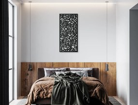 drevko Moderný obraz na stenu Kvety v záhrade Rozmer obrazu: 44,5 x 21 cm, Farba dekorácie: Čierna