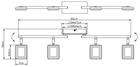 Globo 56223-3 - LED Bodové svietidlo TRYSTAN 4xLED/4W/230V