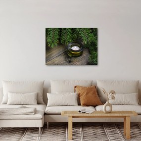Obraz - vianočná sviečka (70x50 cm)