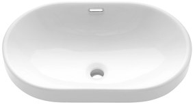 Invena Nike, umývadlo na zapustenie 600x400x180 mm, biela lesklá, INV-CE-28-060-W