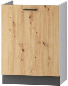 Kuchynská skrinka Clara D60 Zl P/L šedý grafit/Artisan