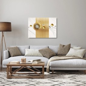 Sklenený obraz - Perly na mramore (70x50 cm)