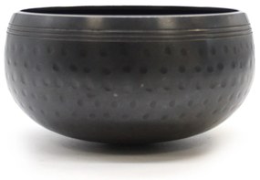 Spievajúca miska čierna mosadzná  - 14cm