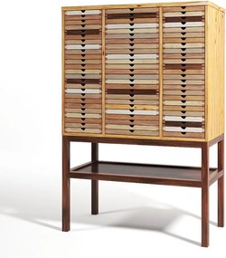 Spisová skrinka na dokumenty SIXtematic so 75 zásuvkami, 101×53×150 cm Orech