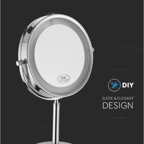 LED Kozmetické zrkadielko LED/3W/6V 4xAA IP44