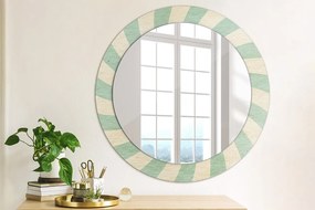 Okrúhle ozdobné zrkadlo Retro pastelový vzor fi 70 cm
