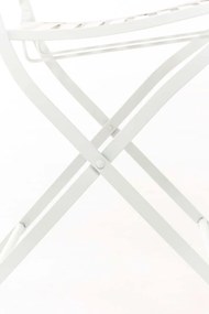 Kovová skladacia stolička Sibell - Biela
