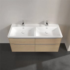 VILLEROY &amp; BOCH Subway 3.0 závesná skrinka pod dvojumývadlo, 4 zásuvky, 1272 x 478 x 429 mm, Nordic Oak, C56800VJ