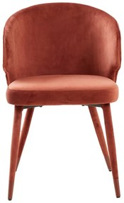 Svetločervené čalúnené jedálenské kreslá v súprave 2 ks Kosaka – Light &amp; Living