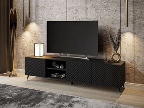 TV stolík AISHA čierna matná