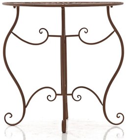 Kovový stôl Indra - Hnedá antik