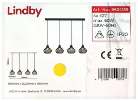 Lindby - Luster na lanku FRANCES 4xE27/60W/230V