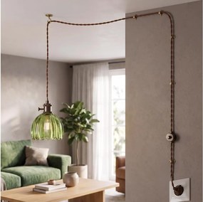 Cottex 8400100-2501 - Závesné svietidlo na kábli so zástrčkou NORA 1xE14/5W/230V zelené
