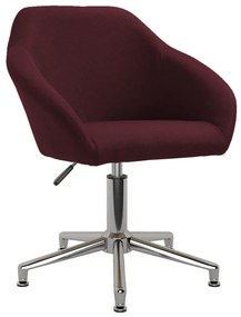 Otočná kancelárska stolička fialová látková 330519