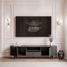 TV STOLÍK LANDRY PRESTIGE ČIERNY 180 cm