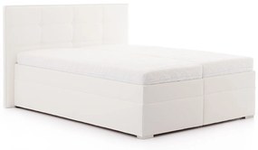 DREVONA Manželská posteľ 160 x 200 biela ANDORA, koženka Eternity 11