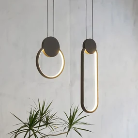 Toolight - LED závesné stropné kruhové svietidlo APP851-CP, čierna, OSW-07020