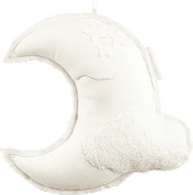 Závesná dekorácia mesiac vanilka 31x31x10cm
