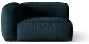 Tmavomodrý zamatový modul pohovky (ľavý roh) Martina – Micadoni