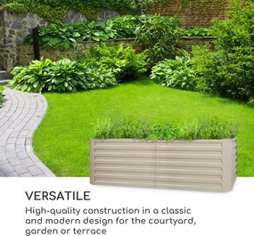 Blumfeldt High Grow Straight, vyvýšený záhon, 200 x 60 x 100 cm, 1200 l, oceľ