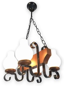 Brilagi - Luster na reťazi QUEEN 4xE14/40W/230V buk/orech