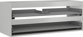 Mexen Box-A, závesná skrinka 120 cm, 2 zásuvky, matná sivá, 91AX0-1200-470-2-62