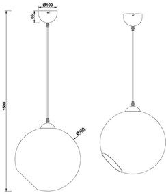 Reality - Luster na lanku CLOONEY 1xE27/42W/230V