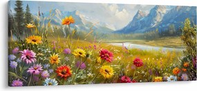 Obraz - Maľovaná krajina (120x50 cm)