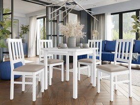 Rozkladací stôl so 4 stoličkami AL09, Morenie: sonoma - L, Poťahové látky: 25x - Paros 2