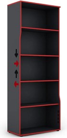 Regál Matrix RG 75 grafit/červená