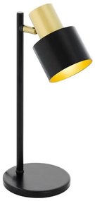 Eglo 79375 - Stolná lampa FIUMARA 1xE27/60W/230V čierna/zlatá