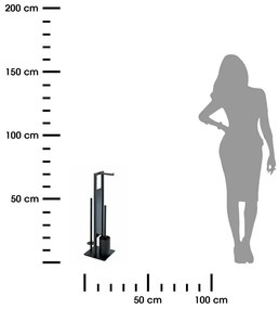 Stojan na toaletný papier a WC kefu Rivalta, čierna