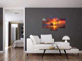 Obraz - Prechádzka na pláži (90x60 cm)