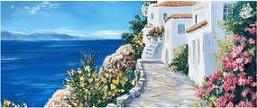 Obraz - Ulička pri mori (120x50 cm)