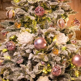 DECOLED Plastová guľa, d. 8 cm, ružová, 6x lesklá