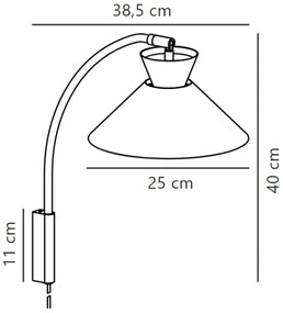 Nordlux - Nástenná lampa DIAL 1xE27/40W/230V šedá