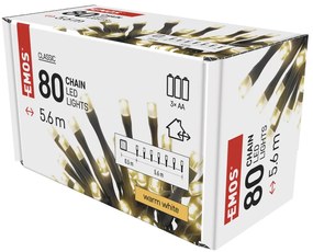 Vianočná reťaz LED 5,6 m, teplá biela