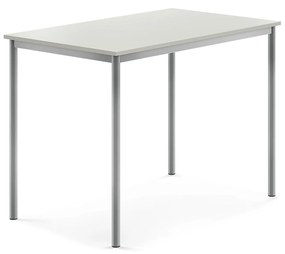 Stôl SONITUS, 1200x800x900 mm, HPL - šedá, strieborná