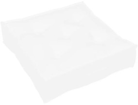 Prošívaný puf bílá 46x46x13cm