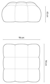 Zelená modulárna podnožka z textílie bouclé Bellis – Micadoni Home